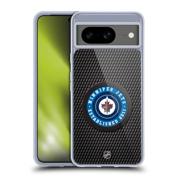 NHL Winnipeg Jets Puck Texture Soft Gel Case for Google Pixel 8