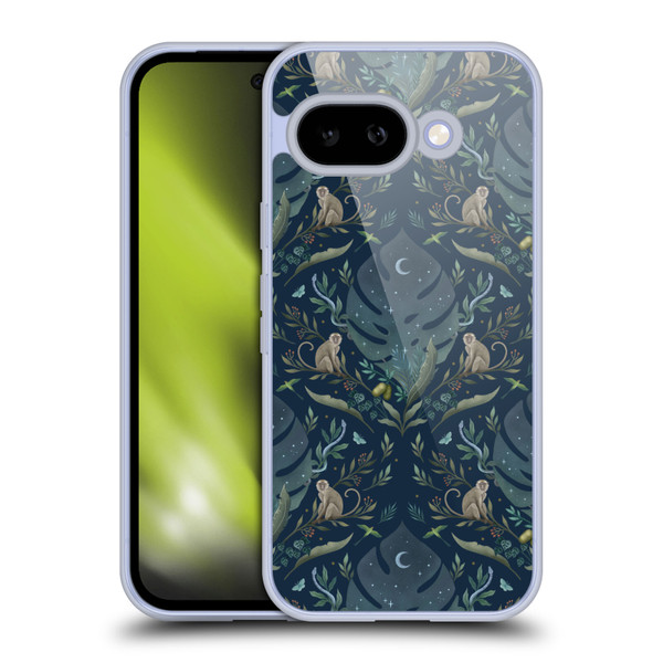Episodic Drawing Art Monkey Tropical Light Pattern Soft Gel Case for Google Pixel 9A