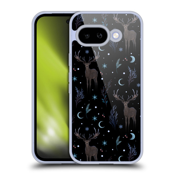Episodic Drawing Art Winter Deer Pattern Soft Gel Case for Google Pixel 9A