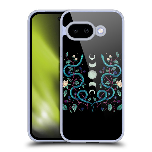 Episodic Drawing Illustration Animals Serpent Moon Soft Gel Case for Google Pixel 9A