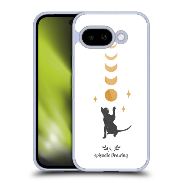 Episodic Drawing Mix Illustrations Cat And Moon Soft Gel Case for Google Pixel 9A
