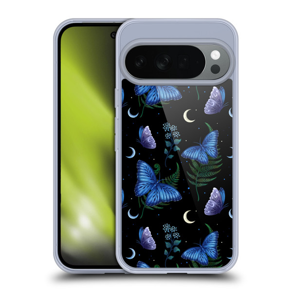 Episodic Drawing Pattern Blue Morpho Butterfly Soft Gel Case for Google Pixel 10