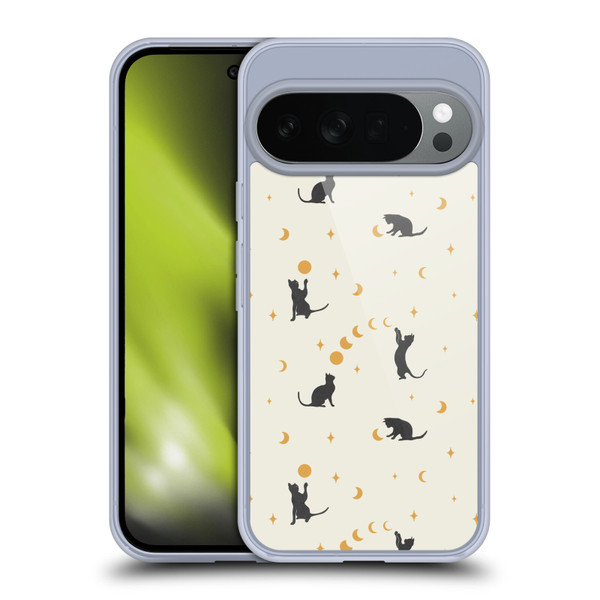 Episodic Drawing Pattern Cat And Moon Soft Gel Case for Google Pixel 10