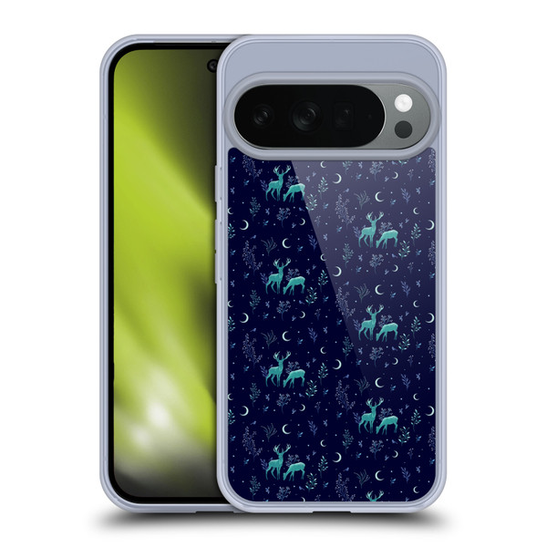 Episodic Drawing Pattern Deers In The Moonlight Soft Gel Case for Google Pixel 10