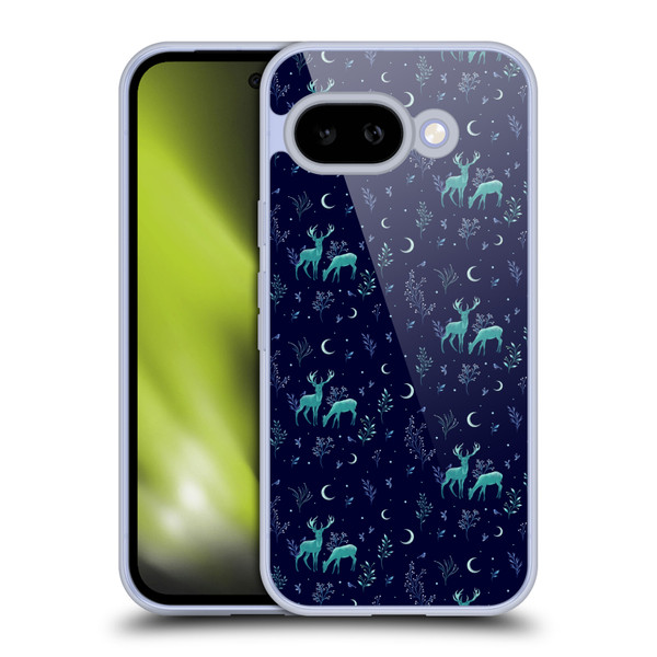 Episodic Drawing Pattern Deers In The Moonlight Soft Gel Case for Google Pixel 9A