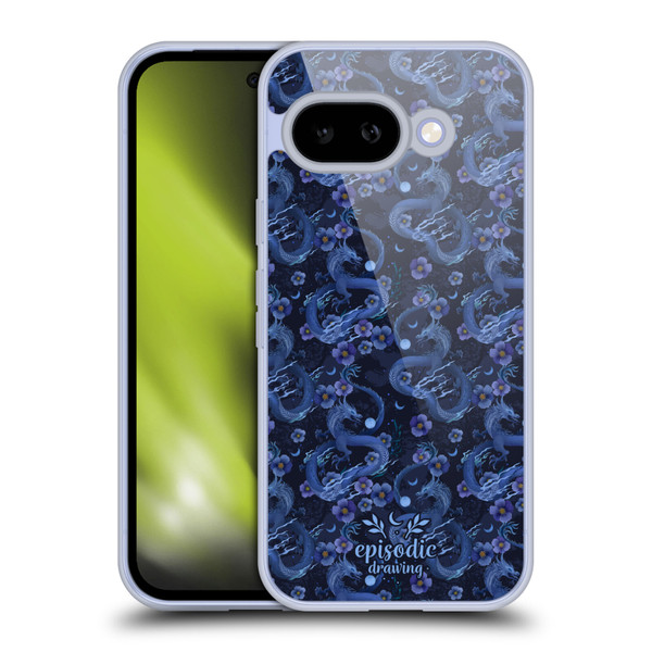 Episodic Drawing Spooky Patterns Floral Dragon Soft Gel Case for Google Pixel 9A