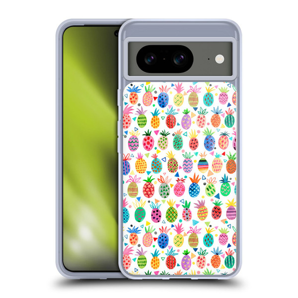 Ninola Mix Patterns Geometric Pineapples Soft Gel Case for Google Pixel 8
