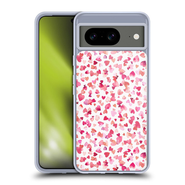 Ninola Mix Patterns Red Hearts Soft Gel Case for Google Pixel 8