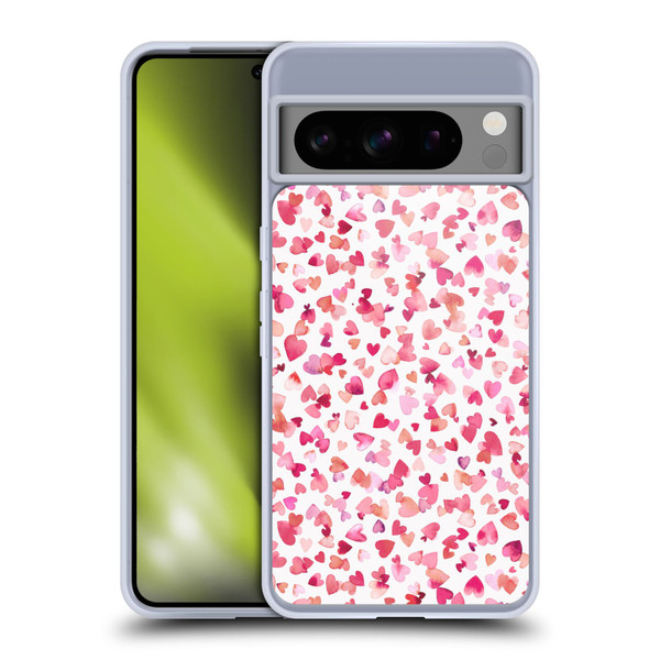 Ninola Mix Patterns Red Hearts Soft Gel Case for Google Pixel 8 Pro
