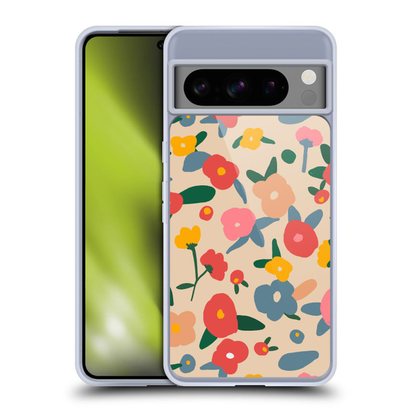 Ninola Nature Bold Scandi Flowers Soft Gel Case for Google Pixel 8 Pro