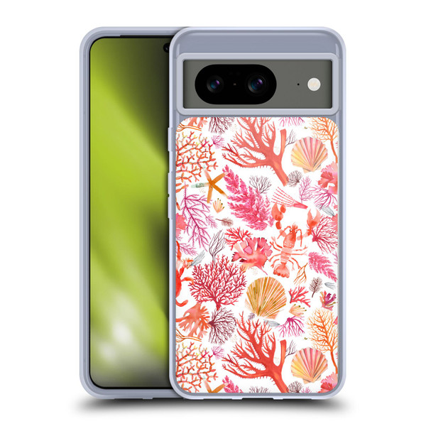 Ninola Ocean Orange Corals Soft Gel Case for Google Pixel 8