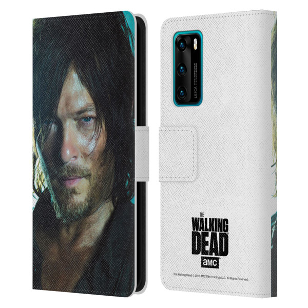 AMC The Walking Dead Characters Daryl Leather Book Wallet Case Cover For Huawei P40 5G