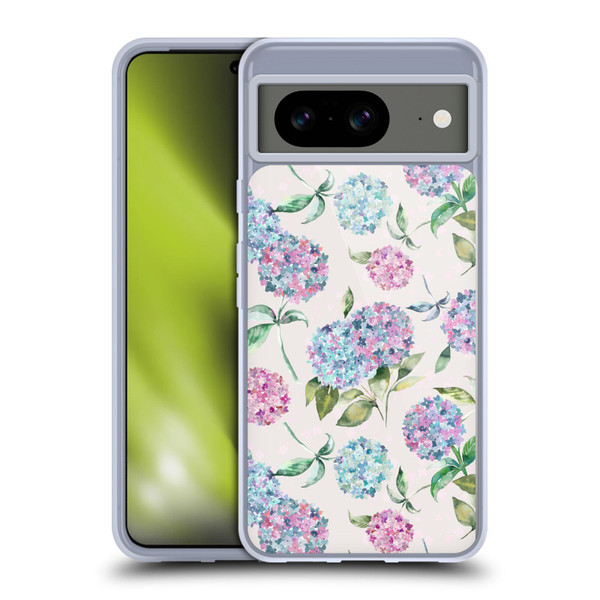 Ninola Pastel Beautiful Floral Magic Hydrangea Soft Gel Case for Google Pixel 8