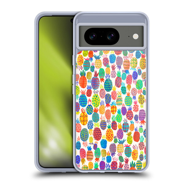 Ninola Patterns Cute Pineapples Soft Gel Case for Google Pixel 8