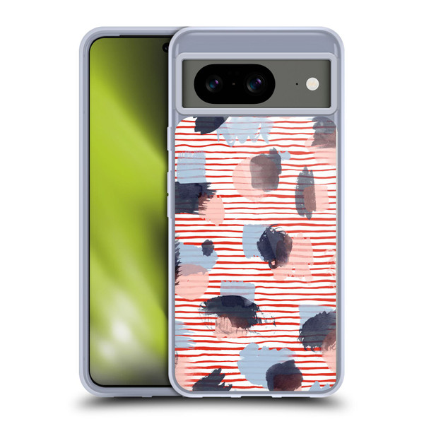 Ninola Patterns Graphic Thoughts Dots Red Soft Gel Case for Google Pixel 8