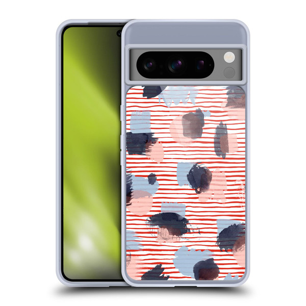 Ninola Patterns Graphic Thoughts Dots Red Soft Gel Case for Google Pixel 8 Pro