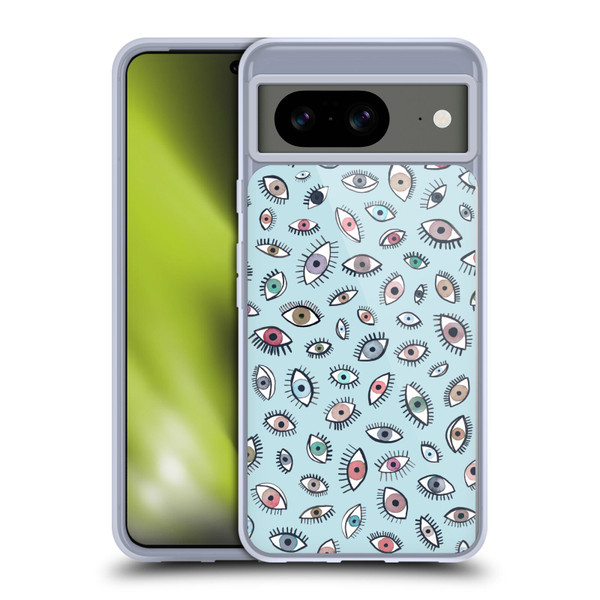 Ninola Patterns 4 Eyes Blue Soft Gel Case for Google Pixel 8