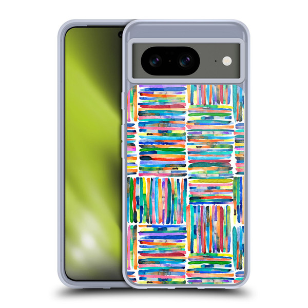 Ninola Patterns 4 Handpainted Stripes Multi Soft Gel Case for Google Pixel 8