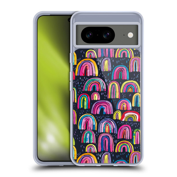 Ninola Summer Patterns Rainbows Navy Soft Gel Case for Google Pixel 8