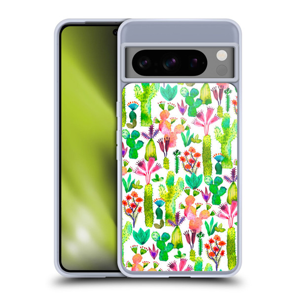 Ninola Summer Patterns Cacti Garden Soft Gel Case for Google Pixel 8 Pro