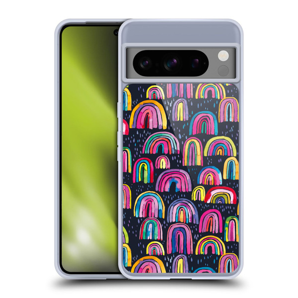 Ninola Summer Patterns Rainbows Navy Soft Gel Case for Google Pixel 8 Pro