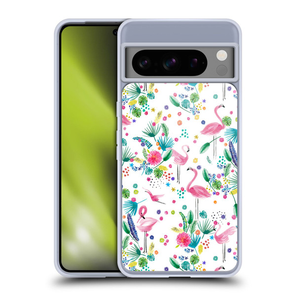 Ninola Summer Patterns Tropical Flamingo Soft Gel Case for Google Pixel 8 Pro