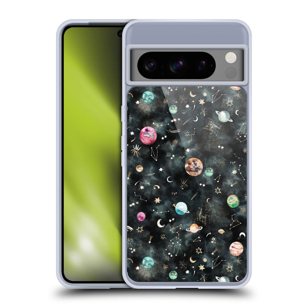 Ninola Watercolor Patterns Space Galaxy Planets Soft Gel Case for Google Pixel 8 Pro