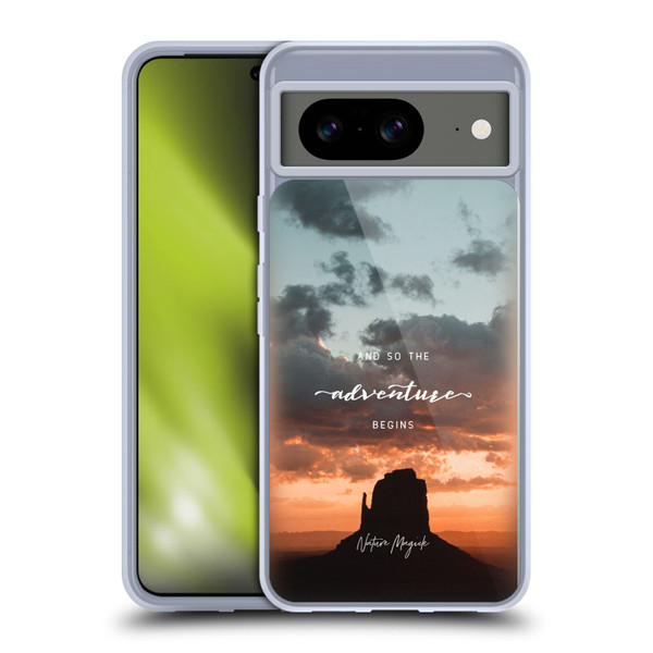 Nature Magick So The Adventure Begins Quote Desert Soft Gel Case for Google Pixel 8