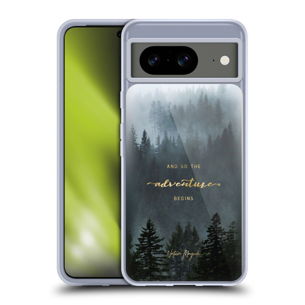 Nature Magick So The Adventure Begins Quote Trees Soft Gel Case for Google Pixel 8