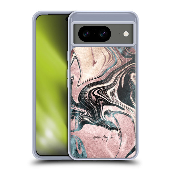 Nature Magick Luxe Gold Marble Metallic Pink Soft Gel Case for Google Pixel 8