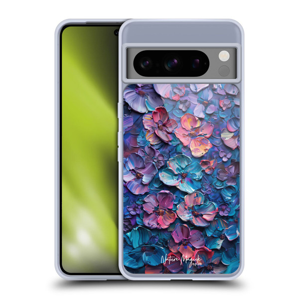 Nature Magick Paint Blobs Blue Soft Gel Case for Google Pixel 8 Pro