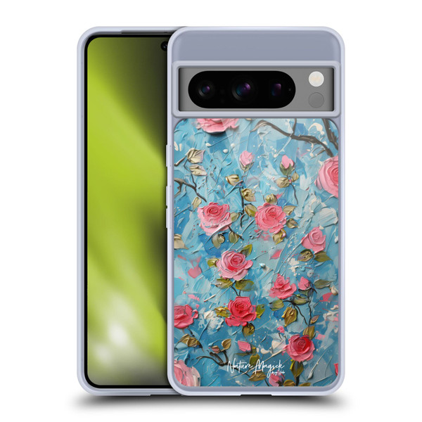 Nature Magick Paint Blobs Roses Soft Gel Case for Google Pixel 8 Pro