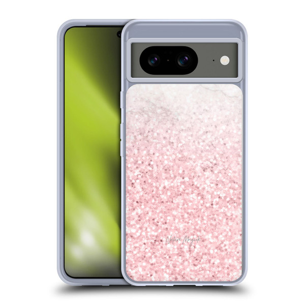 Nature Magick Rose Gold Marble Glitter Pink Sparkle 2 Soft Gel Case for Google Pixel 8