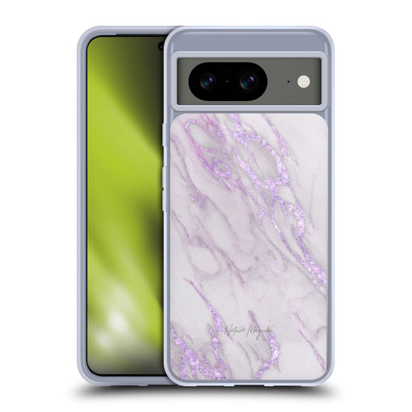 Nature Magick Marble Metallics Purple Soft Gel Case for Google Pixel 8