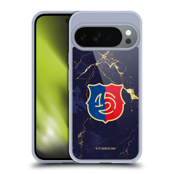 FC Barcelona 125th Anniversary Logo Marble Soft Gel Case for Google Pixel 10