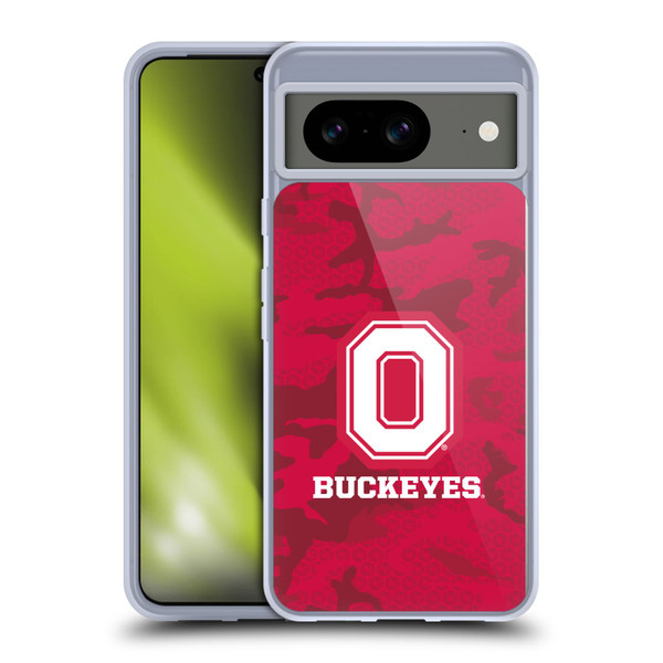 Ohio State University Logo Red Camou Soft Gel Case for Google Pixel 8