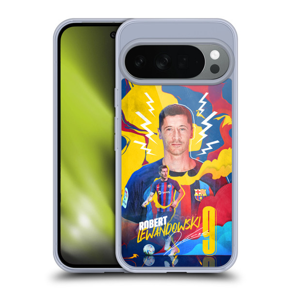 FC Barcelona 2022/23 First Team Robert Lewandowski Soft Gel Case for Google Pixel 10