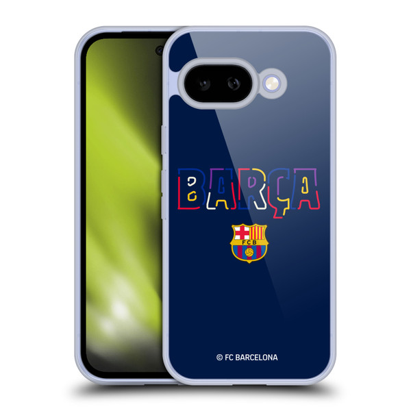 FC Barcelona Graphics Neon Barca Soft Gel Case for Google Pixel 9A