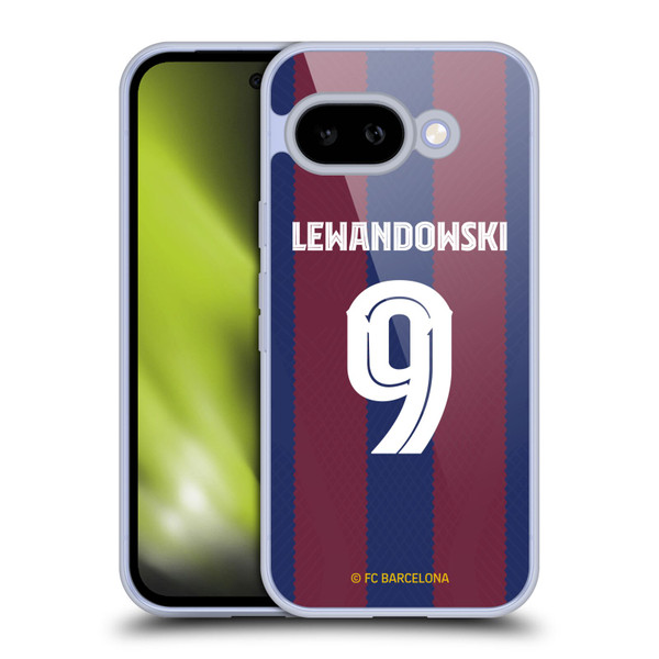 FC Barcelona 2023/24 Players Home Kit Robert Lewandowski Soft Gel Case for Google Pixel 9A