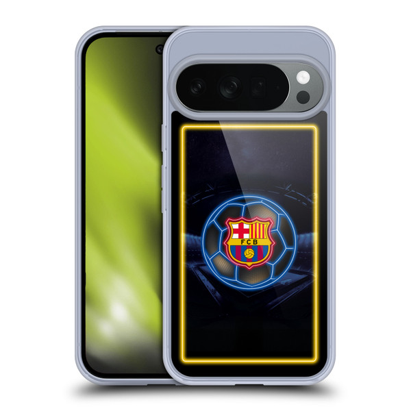 FC Barcelona Neon Logo Soft Gel Case for Google Pixel 10