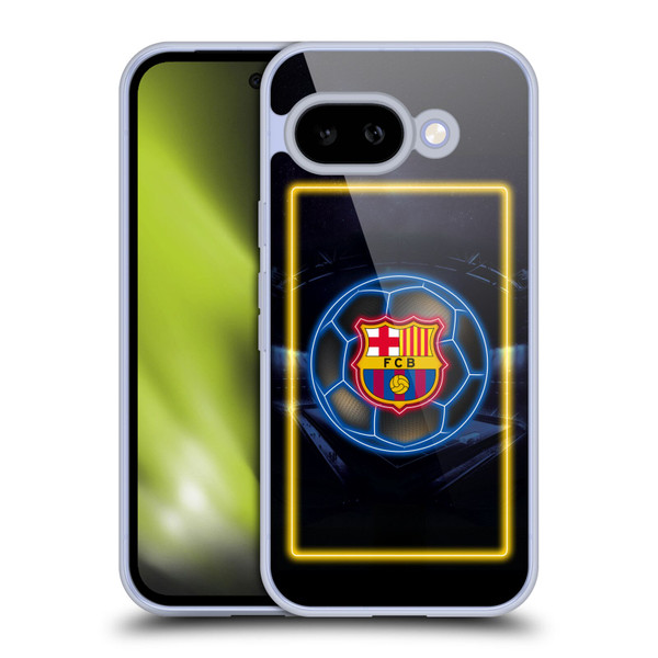 FC Barcelona Neon Logo Soft Gel Case for Google Pixel 9A