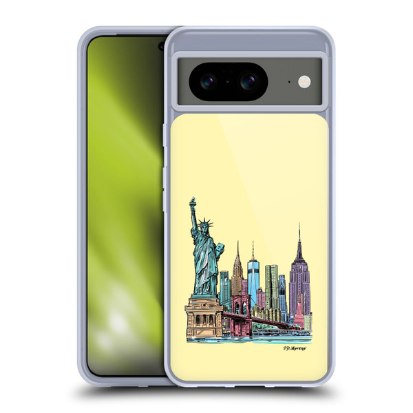 P.D. Moreno City Sketches NYC Soft Gel Case for Google Pixel 8