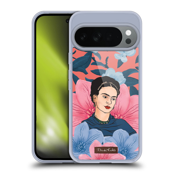 Frida Kahlo Portrait 3 Floral Soft Gel Case for Google Pixel 10