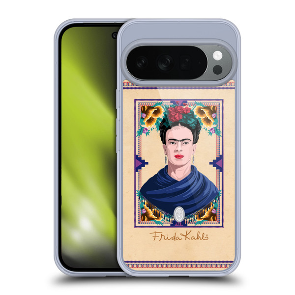 Frida Kahlo Portrait Blue Soft Gel Case for Google Pixel 10