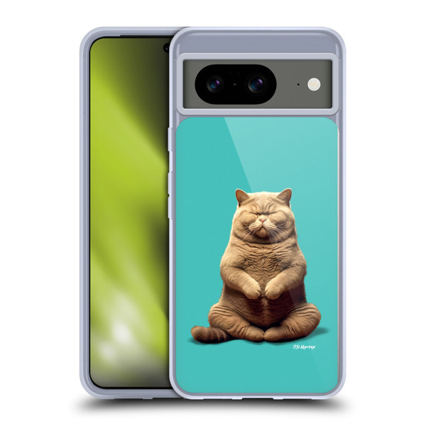 P.D. Moreno Furry Fun Artwork Sitting Cat Soft Gel Case for Google Pixel 8