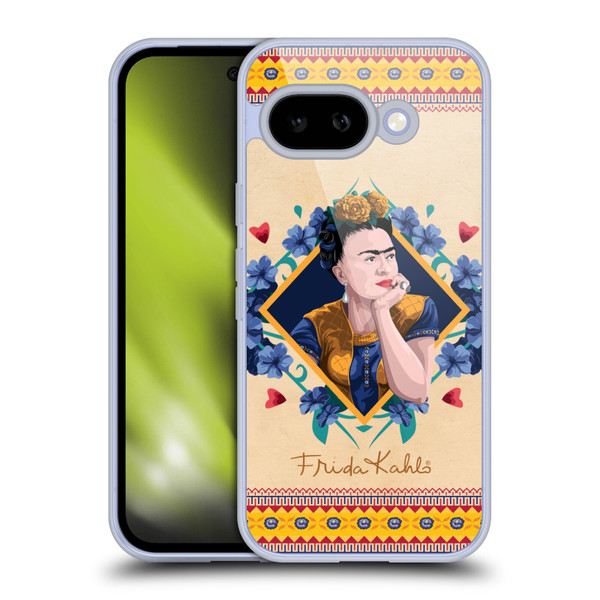 Frida Kahlo Portrait Indigo Soft Gel Case for Google Pixel 9A