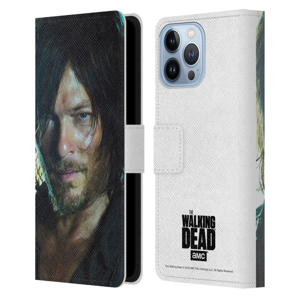 AMC The Walking Dead Characters Daryl Leather Book Wallet Case Cover For Apple iPhone 13 Pro Max