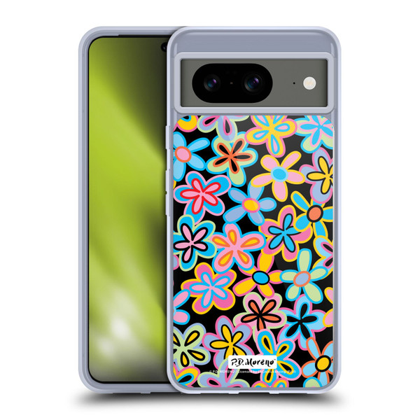 P.D. Moreno Patterns Retro Flowers Soft Gel Case for Google Pixel 8