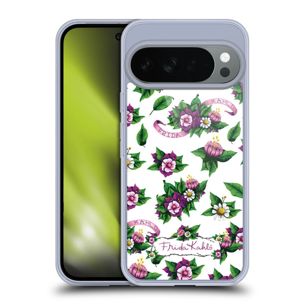 Frida Kahlo Purple Florals Pattern Soft Gel Case for Google Pixel 10