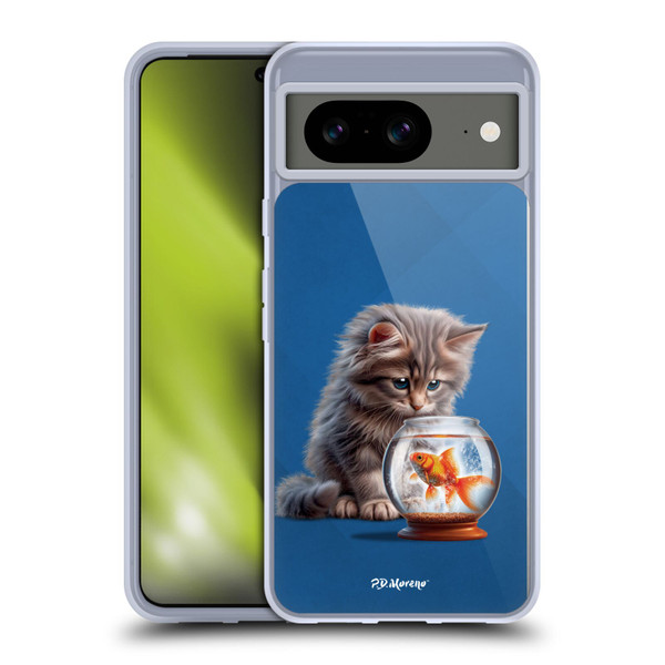 P.D. Moreno Play Cat Artwork Goldfish Soft Gel Case for Google Pixel 8